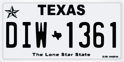 TX license plate DIW1361
