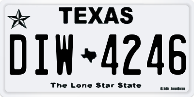 TX license plate DIW4246