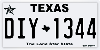 TX license plate DIY1344