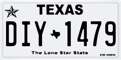 TX license plate DIY1479