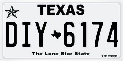 TX license plate DIY6174