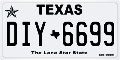 TX license plate DIY6699