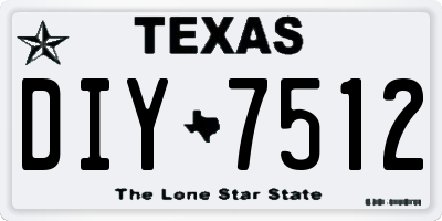 TX license plate DIY7512