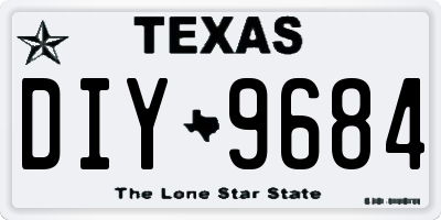 TX license plate DIY9684