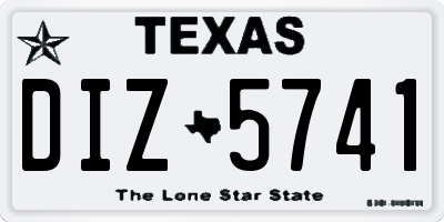 TX license plate DIZ5741