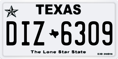 TX license plate DIZ6309