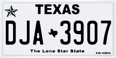 TX license plate DJA3907
