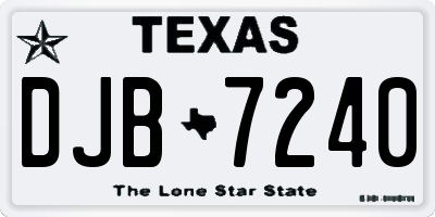 TX license plate DJB7240
