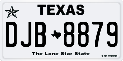 TX license plate DJB8879