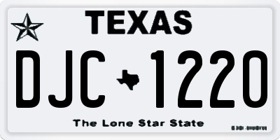 TX license plate DJC1220