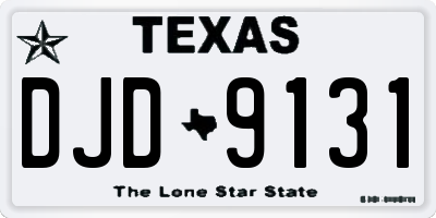 TX license plate DJD9131