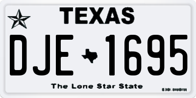 TX license plate DJE1695