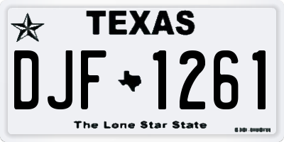 TX license plate DJF1261