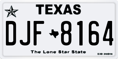 TX license plate DJF8164