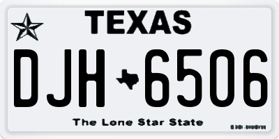 TX license plate DJH6506