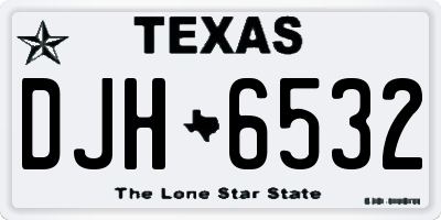 TX license plate DJH6532