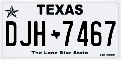 TX license plate DJH7467