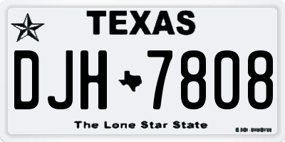 TX license plate DJH7808