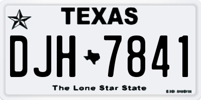 TX license plate DJH7841