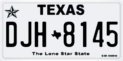 TX license plate DJH8145