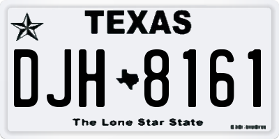 TX license plate DJH8161