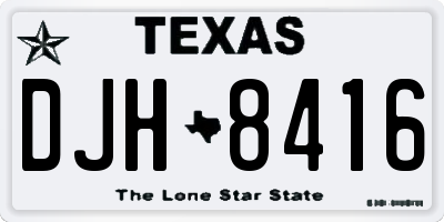 TX license plate DJH8416