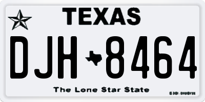 TX license plate DJH8464