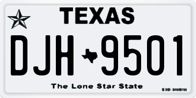 TX license plate DJH9501