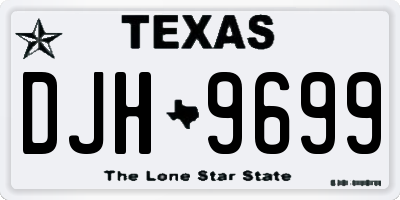 TX license plate DJH9699