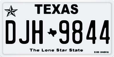 TX license plate DJH9844