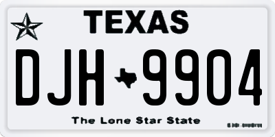TX license plate DJH9904