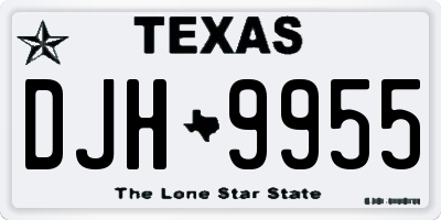 TX license plate DJH9955