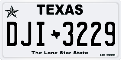 TX license plate DJI3229
