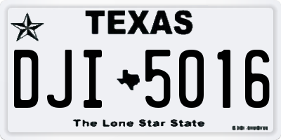 TX license plate DJI5016