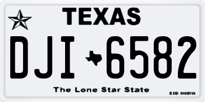 TX license plate DJI6582