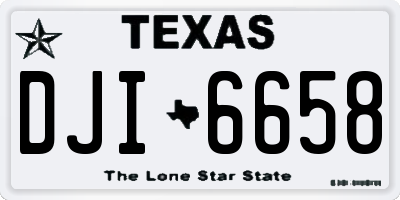 TX license plate DJI6658