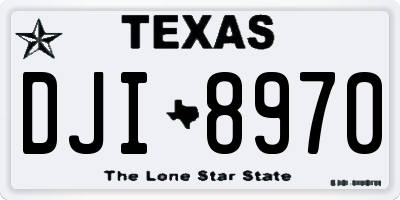 TX license plate DJI8970