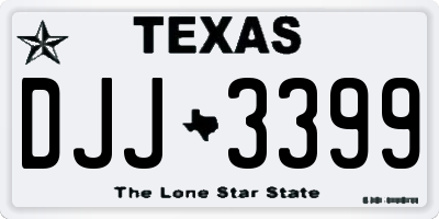 TX license plate DJJ3399
