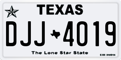 TX license plate DJJ4019