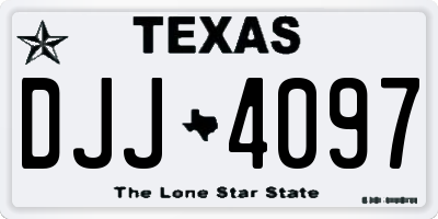 TX license plate DJJ4097