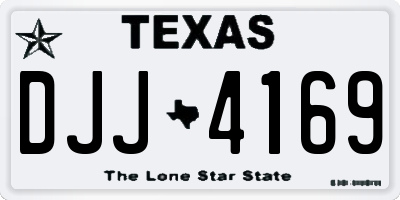 TX license plate DJJ4169