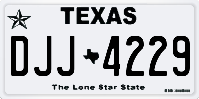 TX license plate DJJ4229