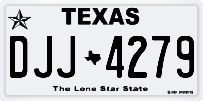 TX license plate DJJ4279