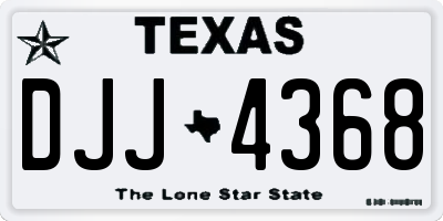 TX license plate DJJ4368
