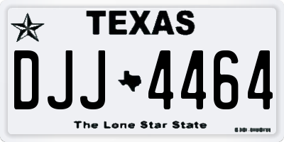 TX license plate DJJ4464
