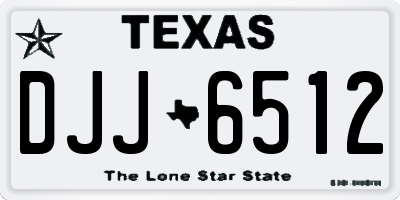 TX license plate DJJ6512
