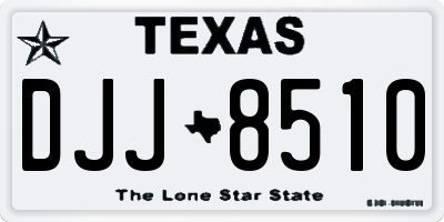 TX license plate DJJ8510