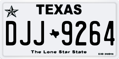 TX license plate DJJ9264