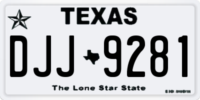 TX license plate DJJ9281
