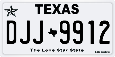 TX license plate DJJ9912